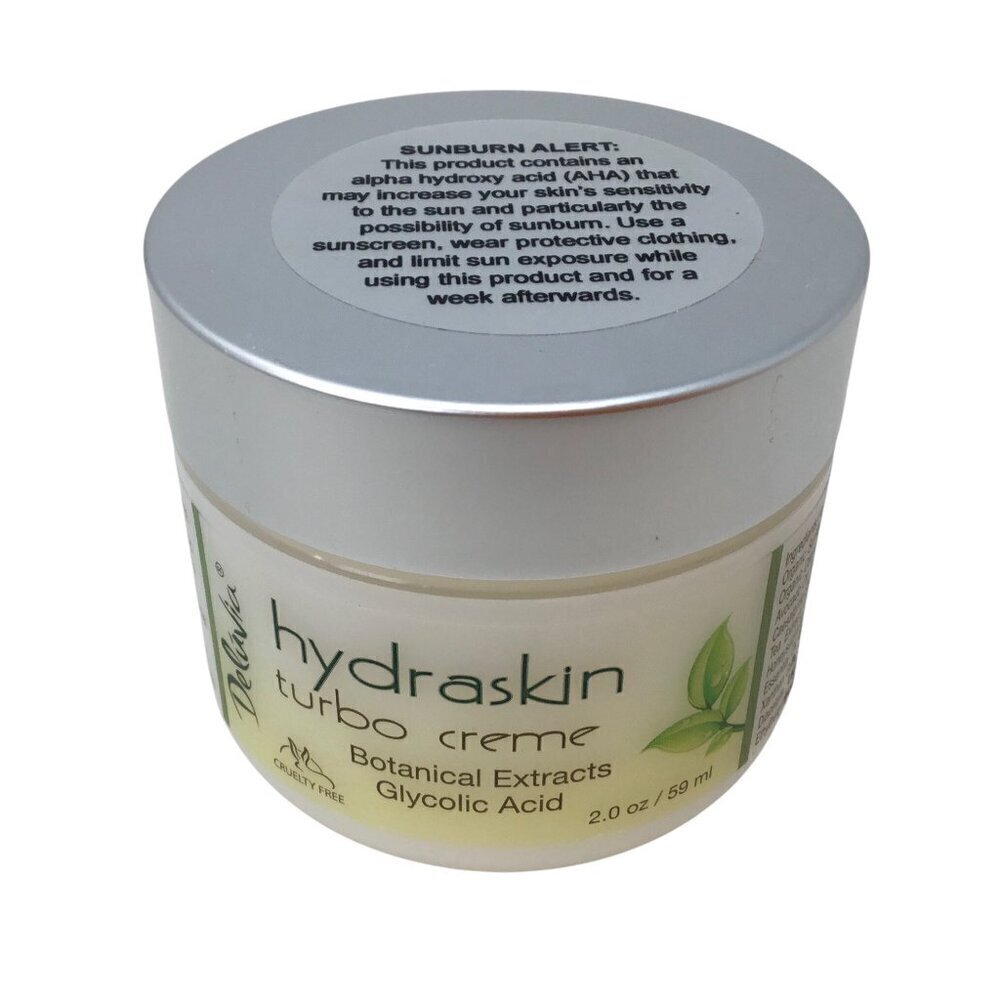 Deluvia Hydraskin Turbo Creme Botanical Extracts Glycolic Acid NEW SEALED 2 oz
